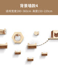 Cat climbing frame wall-mounted solid wood wall-mounted cat nest cat tree integrated cat climber space capsule non-occupied Wall-mounted cat climbing column