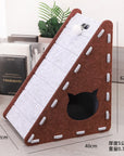 Triangular Vertical Cat Scratching Board Cat Claw Grinding Artifact Cat Claw Board Climbing Pad Wear-resistant Chip-free Wall Cat Toy