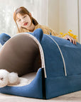 2 in 1 Cute Bear Ears Removable Dog House
