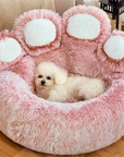 Large Round Dog Bed - Fuzzy Paw