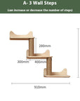 Cat climbing frame wall-mounted solid wood wall-mounted cat nest cat tree integrated cat climber space capsule non-occupied Wall-mounted cat climbing column