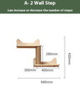 Cat climbing frame wall-mounted solid wood wall-mounted cat nest cat tree integrated cat climber space capsule non-occupied Wall-mounted cat climbing column