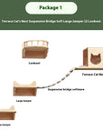 Cat climbing frame wall-mounted solid wood wall-mounted cat nest cat tree integrated cat climber space capsule non-occupied Wall-mounted cat climbing column