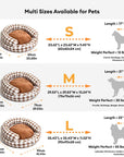 Classic Argyle Washable Bolster Donut Dog Bed - Cozy Haven