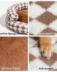 Classic Argyle Washable Bolster Donut Dog Bed - Cozy Haven
