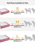 Classic Plaid Ergonomic Calming Dog Bed - Expandable&Washable