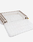 Classic Plaid Ergonomic Calming Dog Bed - Expandable&Washable