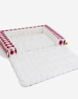 Classic Plaid Ergonomic Calming Dog Bed - Expandable&Washable