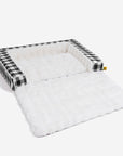 Classic Plaid Ergonomic Calming Dog Bed - Expandable&Washable