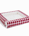 Classic Plaid Ergonomic Calming Dog Bed - Expandable&Washable