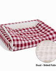 Classic Plaid Ergonomic Calming Dog Bed - Expandable&Washable