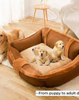 Vintage Large Cozy Calming Sofa Dog Bed - Pawhearth