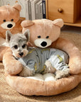 Cute Detachable Cuddle Bear Cat Bed