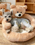 Cute Detachable Cuddle Bear Cat Bed