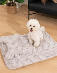 Warming Fluffy Bone Cloud Shape Calming Dog Bed