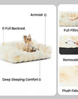 Fluffy Plush Thickened Cozy Pet Calming Bed Dog Cat Sofa Bed