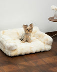 Fluffy Plush Thickened Cozy Pet Calming Bed Dog Cat Sofa Bed