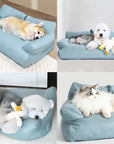 Faux Leather Anti-scratch and Waterproof Cozy Dog Sofa Bed