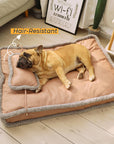 Luxurious Retro Faux Leather Deep Sleep Dog Bed with Pillow - Pawhearth