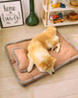 Luxurious Retro Faux Leather Deep Sleep Dog Bed with Pillow - Pawhearth