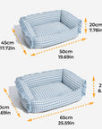 Fashion Ruffle Plaid Detachable Warm Dog & Cat Bed