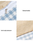 Fashion Ruffle Plaid Detachable Warm Dog & Cat Bed