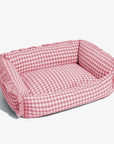 Fashion Ruffle Plaid Detachable Warm Dog & Cat Bed