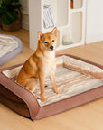 Modern Style Faux Lambswool Cozy Orthopedic Dog Sofa Bed