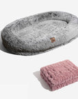 Luxury Super Large Human Dog Bed With Super Soft Pet Throw Blanket