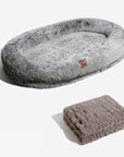 Luxury Super Large Human Dog Bed With Super Soft Pet Throw Blanket