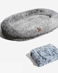 Luxury Super Large Human Dog Bed With Super Soft Pet Throw Blanket
