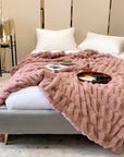 Luxury Super Large Human Dog Bed With Super Soft Pet Throw Blanket