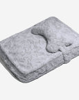 Warming Fluffy Bone Cloud Shape Calming Dog Bed