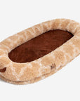 Plush Fluffy Large Orthopedic Human-Dog Bolster Bed