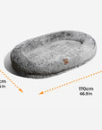 Plush Fluffy Large Orthopedic Human-Dog Bolster Bed