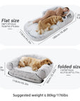 Plush Fluffy Large Orthopedic Human-Dog Bolster Bed