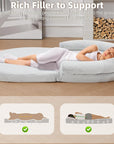 Plush Fluffy Large Orthopedic Human-Dog Bolster Bed