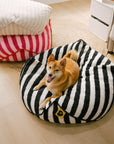 Trendy Striped Pattern Polygonal Calming Bean Bag Dog Bed