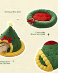 Teddy Velvet Plush Christmas Festive Funny Pet Bed