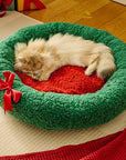 Teddy Velvet Plush Christmas Festive Funny Pet Bed