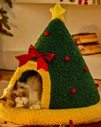 Teddy Velvet Plush Christmas Festive Funny Pet Bed