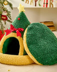 Teddy Velvet Plush Christmas Festive Funny Pet Bed