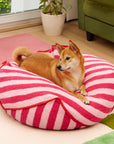 Trendy Striped Pattern Polygonal Calming Bean Bag Dog Bed