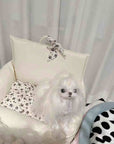 Vintage Floral Faux Leather Waterproof Anti-Scratch Puppy Dog Bed