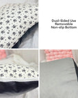 Vintage Floral Faux Leather Waterproof Anti-Scratch Puppy Dog Bed
