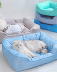 Waterproof Square Medium Cooling Dog & Cat Bed