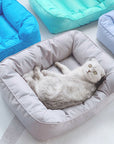 Waterproof Square Medium Cooling Dog & Cat Bed