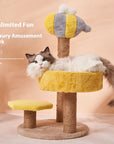 Cat climbing frame cat climber cat nest cat tree integrated cat teaser toy small cat supplies cat tower scratching pole four seasons joint Yan