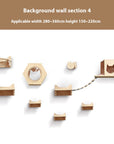 Cat climbing frame wall-mounted solid wood wall-mounted cat nest cat tree integrated cat climber space capsule non-occupied Wall-mounted cat climbing column