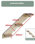 Cat climbing frame wall-mounted solid wood wall-mounted cat nest cat tree integrated cat climber space capsule non-occupied Wall-mounted cat climbing column